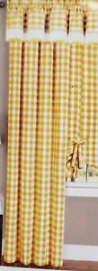 1 Pannello Finestra in Tessuto (42""x84") (senza Valance) CONTROLLO BUFALO GIALLO E BIANCO, Achim - Foto 1 di 12