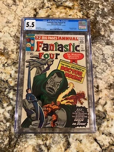FANTASTIC FOUR ANNUAL #2 CGC 5,5 PAGINE BIANCHE ORIGIN DR. DOOM MCU APP MARVEL KEY - Foto 1 di 3