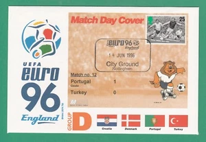 FÚTBOL - SOBRE CUBIERTA DE SELLO PARA EURO 96 - NÚMERO DE PARTIDO 12 - 1996 - Imagen 1 de 1