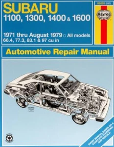 Subaru Manual 1971-1979 1100 1300 1400 1600 Haynes Workshop - Imagen 1 de 5