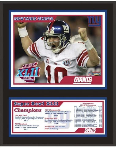 New York Giants Super Bowl XLII Champions Plaque - Fanatics Cover