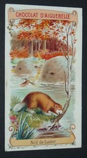 1900-1920 chromo AIGUEBELLE chocolate monastery drome nest beaver