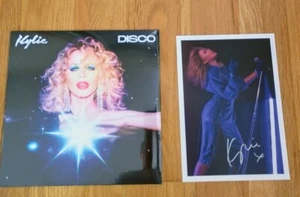KYLIE MINOGUE "Disco" Sealed Black 12" Vinyl LP + 8x12 Signed Photo - Picture 1 of 5