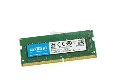 CT4G4SFS8213.C8FBD2 GENUINE CRUCIAL LAPTOP MEMORY 4GB DDR4-2133 (CA612) - Image 1 of 2