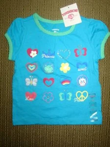 ToughSkins Girls size 4 Blue short sleeve Princess top NWT - Picture 1 of 2