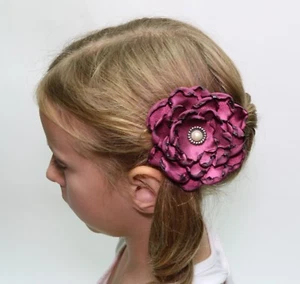 100% American Handmade Ribbon Hair Bow Clip Women Girl Smoke-free #1882 - Picture 1 of 2