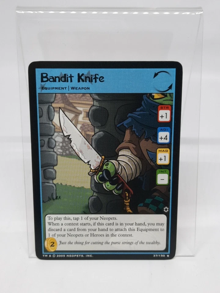 BANDIT KNIFE Neopets TCG The Darkest Faerie Rare Card # 37/150, 2005 NM - Image 1 of 1