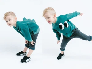 Green Dino Sweater, Boy 3T-6 - Picture 1 of 11