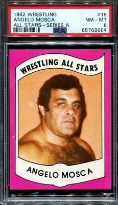 1982 WRESTLING ALL-STARS SERIES A #19 ANGELO MOSCA PSA 8  - Image 1 of 2