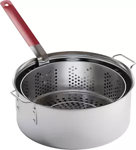 Aluminum Cooking Pot Deep Fryer with Basket – 10QT Aluminum Fry Pot with Easy Gr - Picture 1 of 7