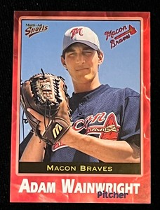 2001 Macon Braves Multi-Ad 1 Adam Wainwright  St Simons Georgia GA Rookie Card