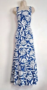 Seasalt Size 26-28 RRP £66 BNWT Blue/White Floral Tiered Long Jersey Dress - Picture 1 of 21