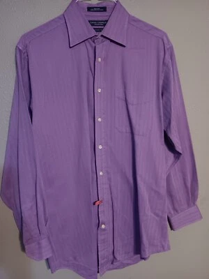 Daniel Cremieux Mens Lilac Purple Long Sleeve Button-Up Richard Shirt 15.5  34 - Image 1 of 4