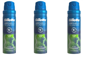 BL Gillette Anti-Perspirant Dry Spray Power Rush 4.3oz each -- THREE PACK