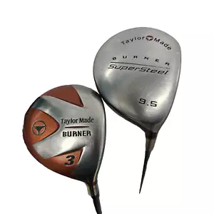 Bundle of 2 Taylor made Burners 1x 3 Wood Bubble shaft & Supersteel driver 9.5* - Picture 1 of 10