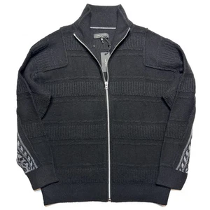 RAG & BONE Mens Colton Wool Zip Through Sweater Jacket Black XL (MSRP $498) - Picture 1 of 3