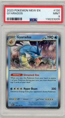 2023 Pokemon Scarlet & Violet 151 Gyarados Holo #130 PSA 9 Mint - Image 1 of 2