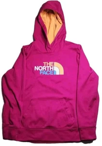 Felpa con cappuccio donna The North Face rosa mezza cupola pullover manica lunga M - Foto 1 di 8