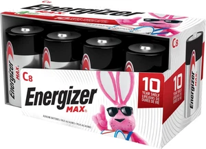 Baterías Energizer MAX C, pilas alcalinas premium de celda C (8 baterías) - Imagen 1 de 12