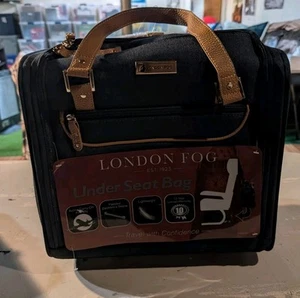 London Fog Paddington 15" 2 ruote sotto il sedile borsa da trasporto blu navy nuova - Foto 1 di 7