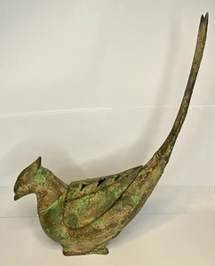 Quemador de incienso Koro Bird japonés de hierro fundido de mediados de siglo reparado de colección - Imagen 1 de 19
