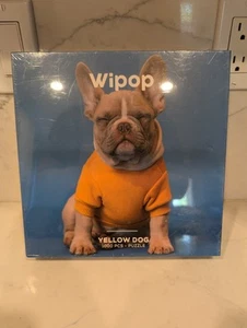  Dog Puzzle - Pug Yellow 1000 Piece  By Wipop Jig Saw Puzzles 26.7 X 18.9" New - Picture 1 of 2