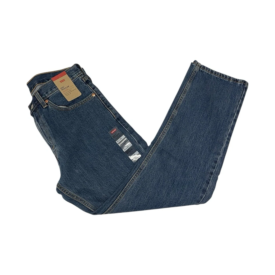 Levi's Men's 505 Regular Fit Jean, Dark Stonewash, 32Wx30L