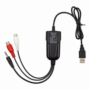 USB Audio Capture Card Grabber,for Vinyl Cassette Tapes to Digital MP3 Converter - Picture 1 of 15