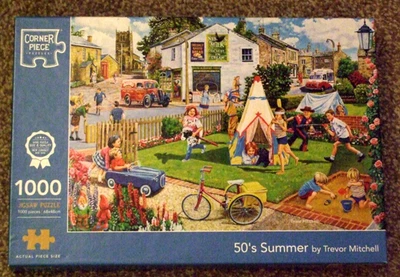 JIGSAW by CORNER PIECE (50`s SUMMER - 1000 PIECES) VERY CLEAN/NEW STYLED BOX - Image 1 of 4