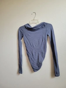 We The Free Addie Top Damen Schulterfrei Langarm Grau Baumwolle Gr. S - Bild 1 von 14