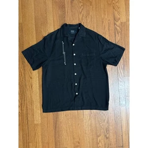 Camisa Nat Nast Luxury Originals - Calce Americano Para Hombre Talla Grande Negra Abotonada - Imagen 1 de 6