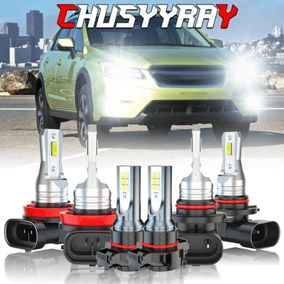 Комбинированная светодиодная противотуманная лампа для Subaru XV Crosstrek 2013 2014 6x высокая низкая - Изображение 1 из 4