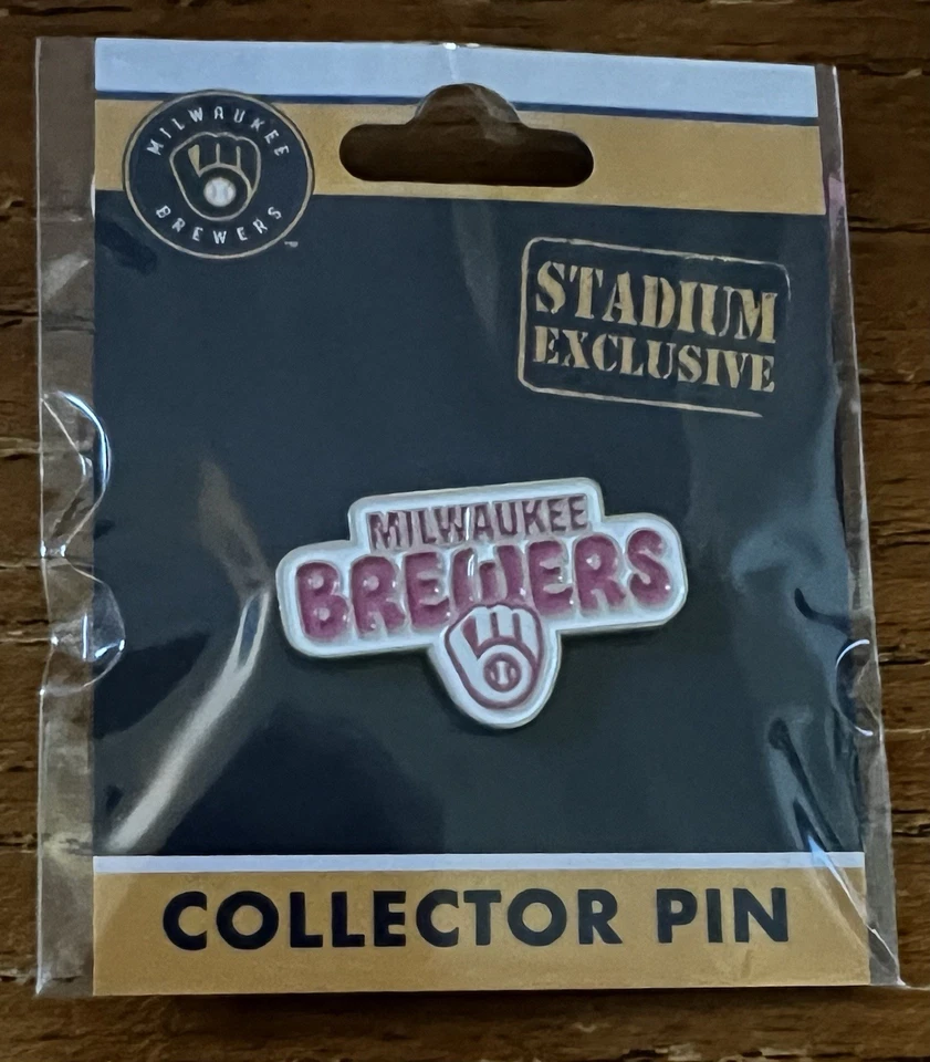 Milwaukee Brewers Enamel Pink bubble logo Pin Brand New Stadium Exclusive - Image 1 of 1