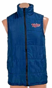 Chaleco acolchado azul promocional Minnesota Twins para hombre talla M - Imagen 1 de 8
