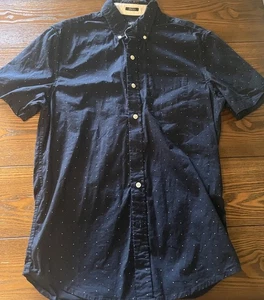 Ralph Lauren Button Down Shirt Dotted Print Short Sleeve Casual Mens Slim Fit S - Picture 1 of 5