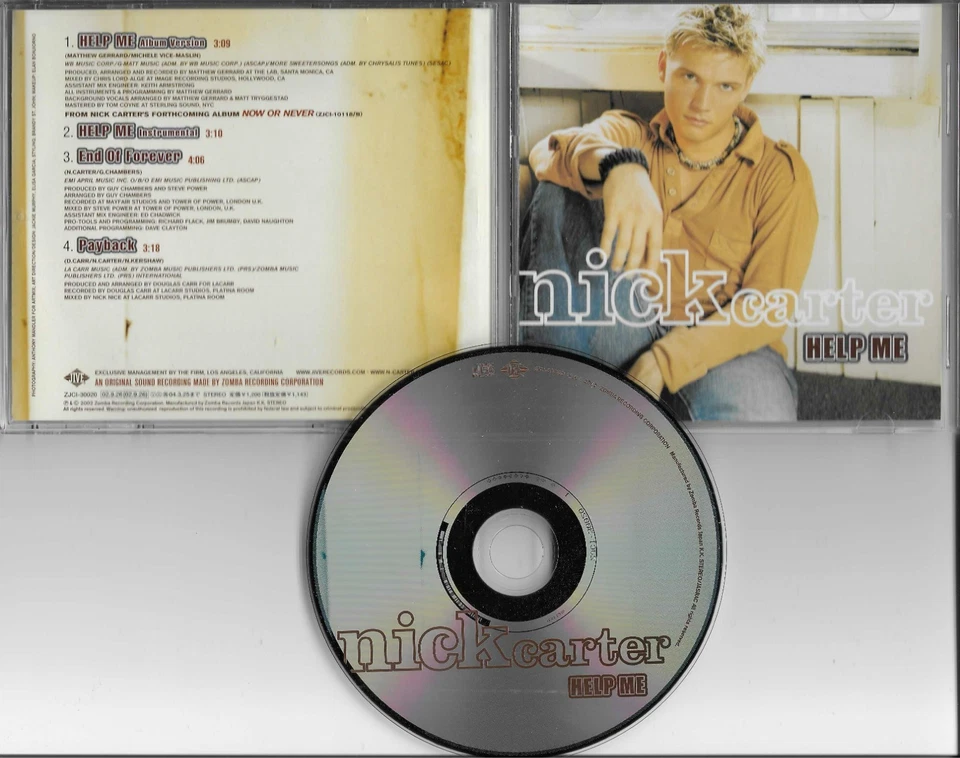 Backstreet Boys NICK CARTER Help Me 2 UNRELEASED & INSTRUMENTAL JAPAN CD single Foto 1 de 1