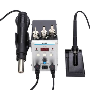 Rework Soldering Station Hot Air Gun Digital Adjustable Temperature 8586⊹ - Picture 1 of 24