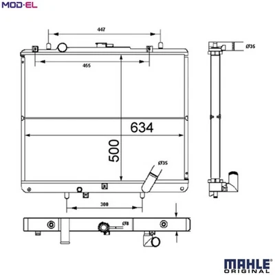RADIATOR ENGINE COOLING CR 1747 000S FOR MITSUBISHI STORM/SUV/L200 STRADA 2.5L - Image 1 of 4