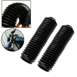 1 Pair Front Fork Shock Absorber Rubber Dust Cover Gaiter Gator Boots Motorcycle - Picture 1 of 7