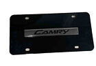 TOYOTA CAMRY License Plate Tag Raised Name & Logo Stainless Steel