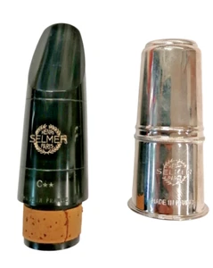 Selmer Bocchino Ebanite per Clarinetto Sib Misura C** Becco + Copribecco Metallo - Foto 1 di 9
