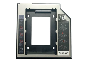 9.5mm SATA Second HDD SSD Hard Drive Caddy Enclosure for CD/DVD-ROM Optical Bay - Picture 1 of 6