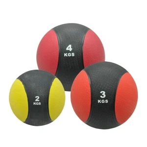 2kg + 3kg + 4kg Commercial Rubber Medicine Ball Set / Gym Fitness Exercise Ball - Picture 1 of 6