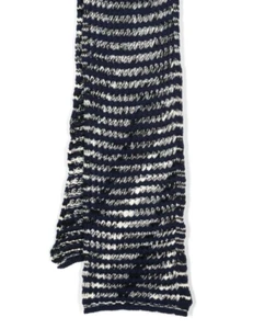 NEW W TAGS MISSONI MEN'S Sciarpa chunky-knit SCARF BLUE & WHITE 100% WOOL $675 - Picture 1 of 5