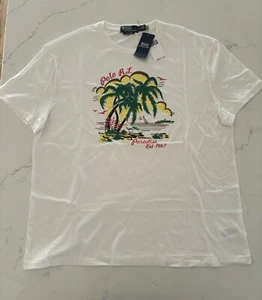 Polo Ralph Lauren Paradise Palm Tree T-Shirt Mens Size Large - Picture 1 of 3