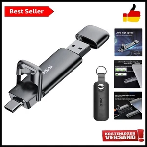 SSK USB C Externe SSD 1TB, mit bis zu 550 MB/s Extreme Schneller USB Drive, D... - Bild 1 von 9