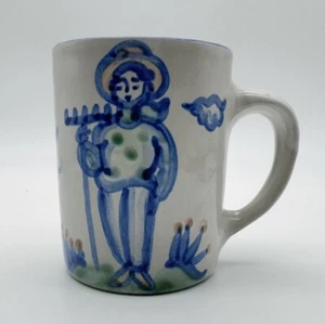 M A Hadley handbemalte Keramik Kaffeetasse The Farmer signiert mit dem Ende innen - Bild 1 von 4