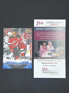 Nico Hischier Signed 2023-24 Upper Deck UD Canvas IP Auto JSA New Jersey Devils - Picture 1 of 2
