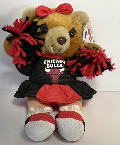 NBA Chicago Bulls Basketball 8" Stuffed Plush Cheerleader Bear Vintage 1994 Cover