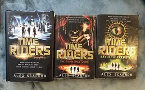 TimeRiders #1 Hardcover By Scarrow PLUS Paperback Doomsday Code And Predator - Picture 1 of 20